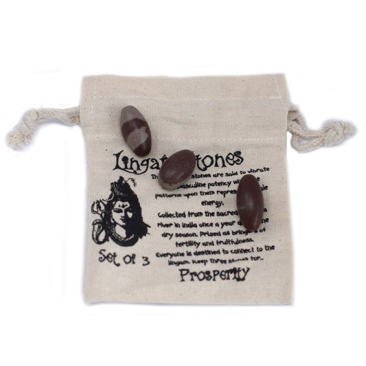 Shiva lingam-sten – 1" (ca. 2,5 cm) – 3 stk.