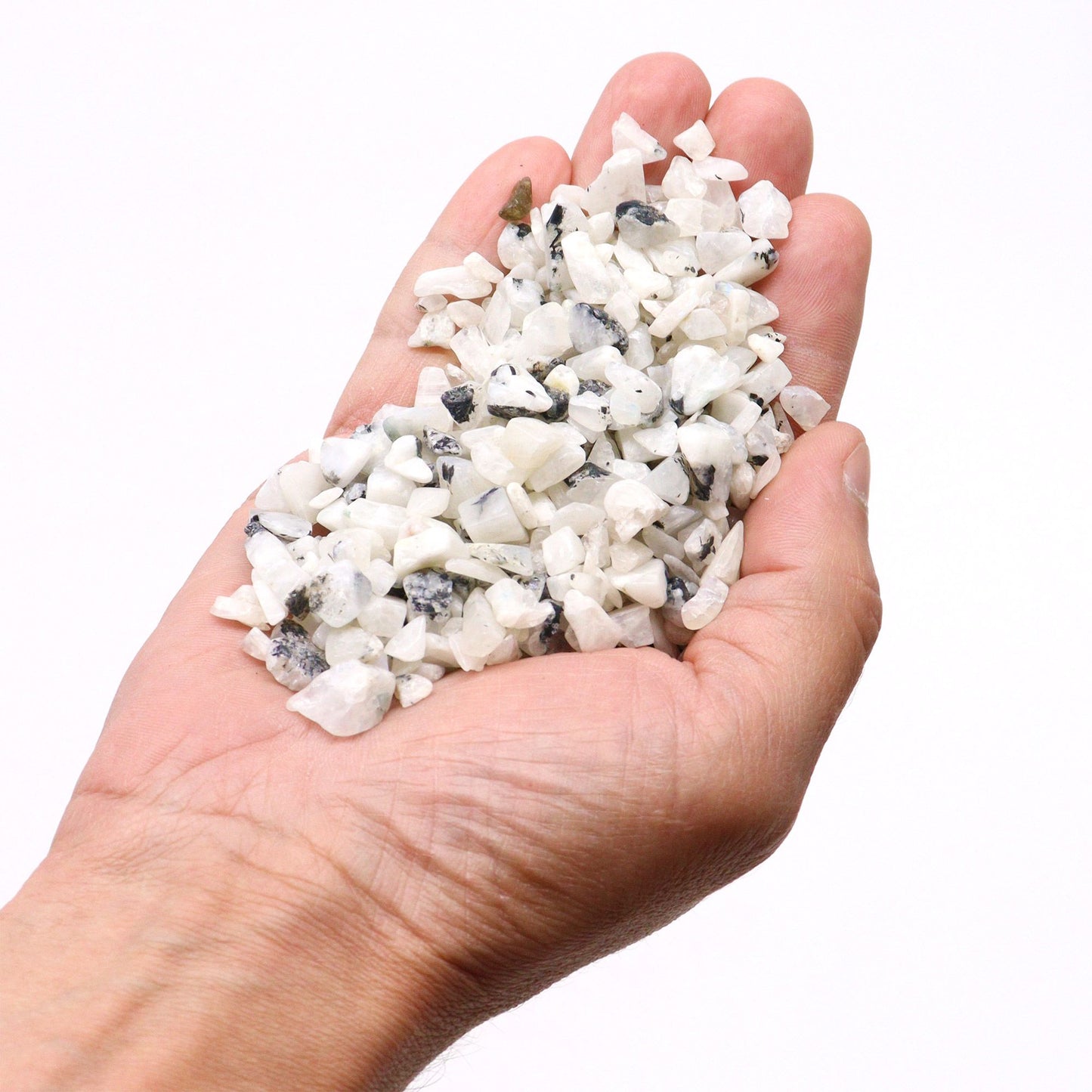 Krystalchips – Regnbue-månesten – 1 kg