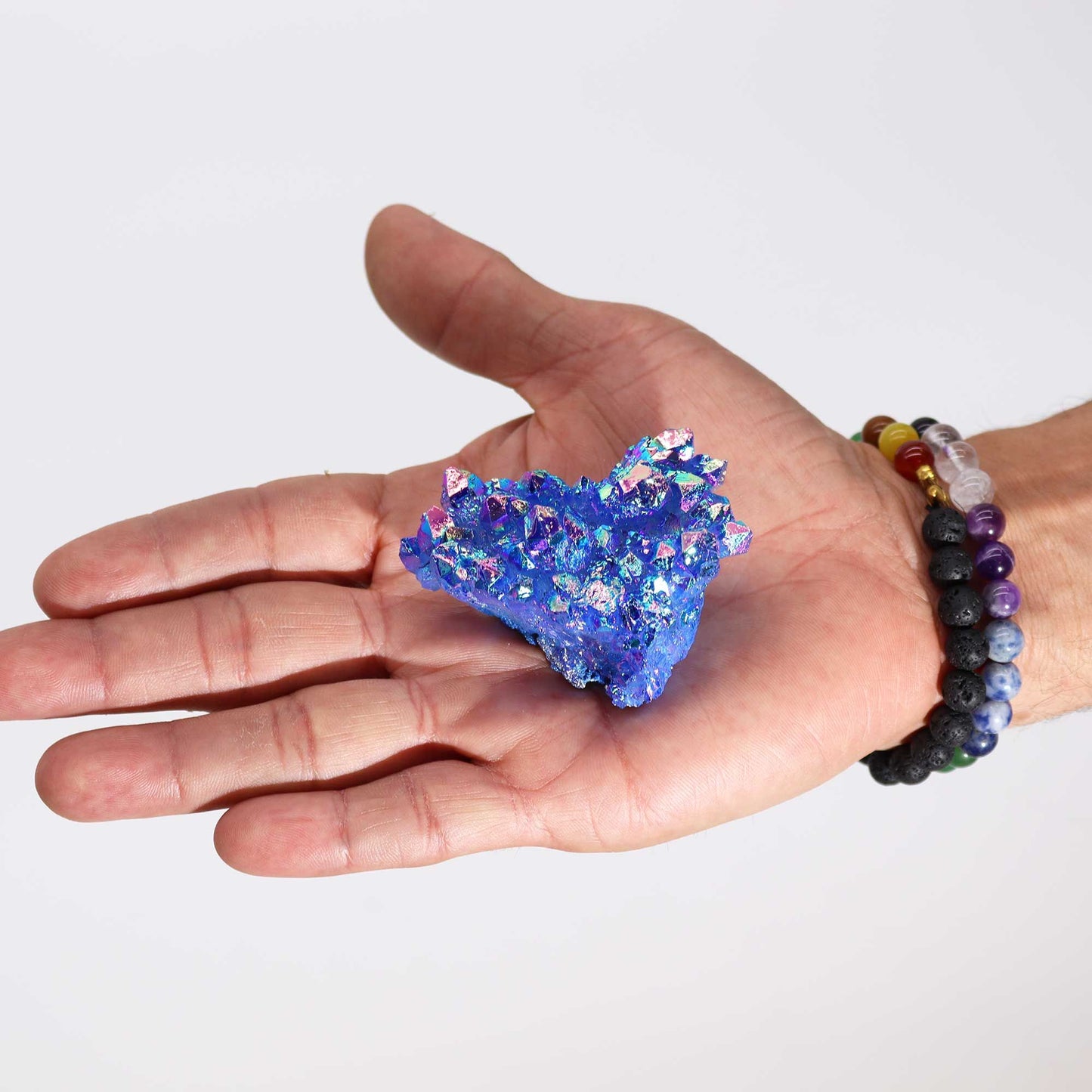 Aqua Halo Aura Quartz (forstærket) – 100–150 g