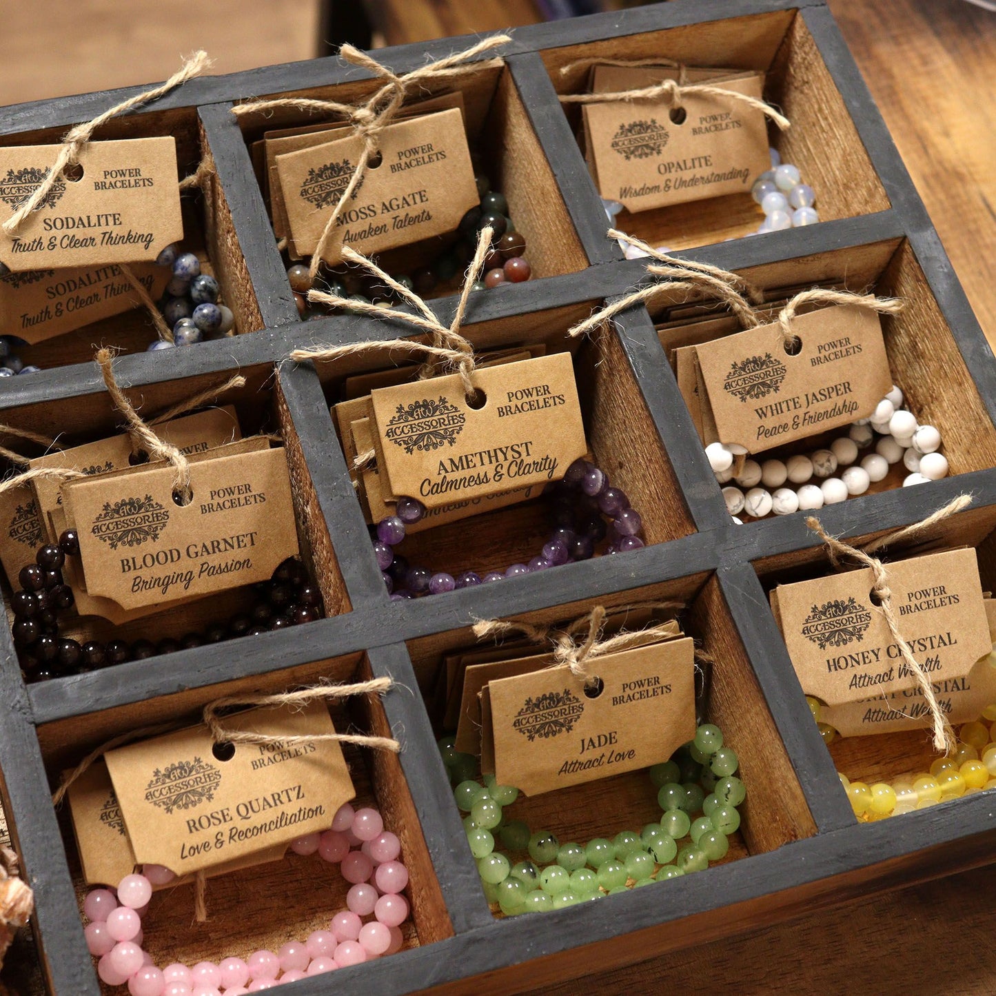 Powerarmbånd med mosagat