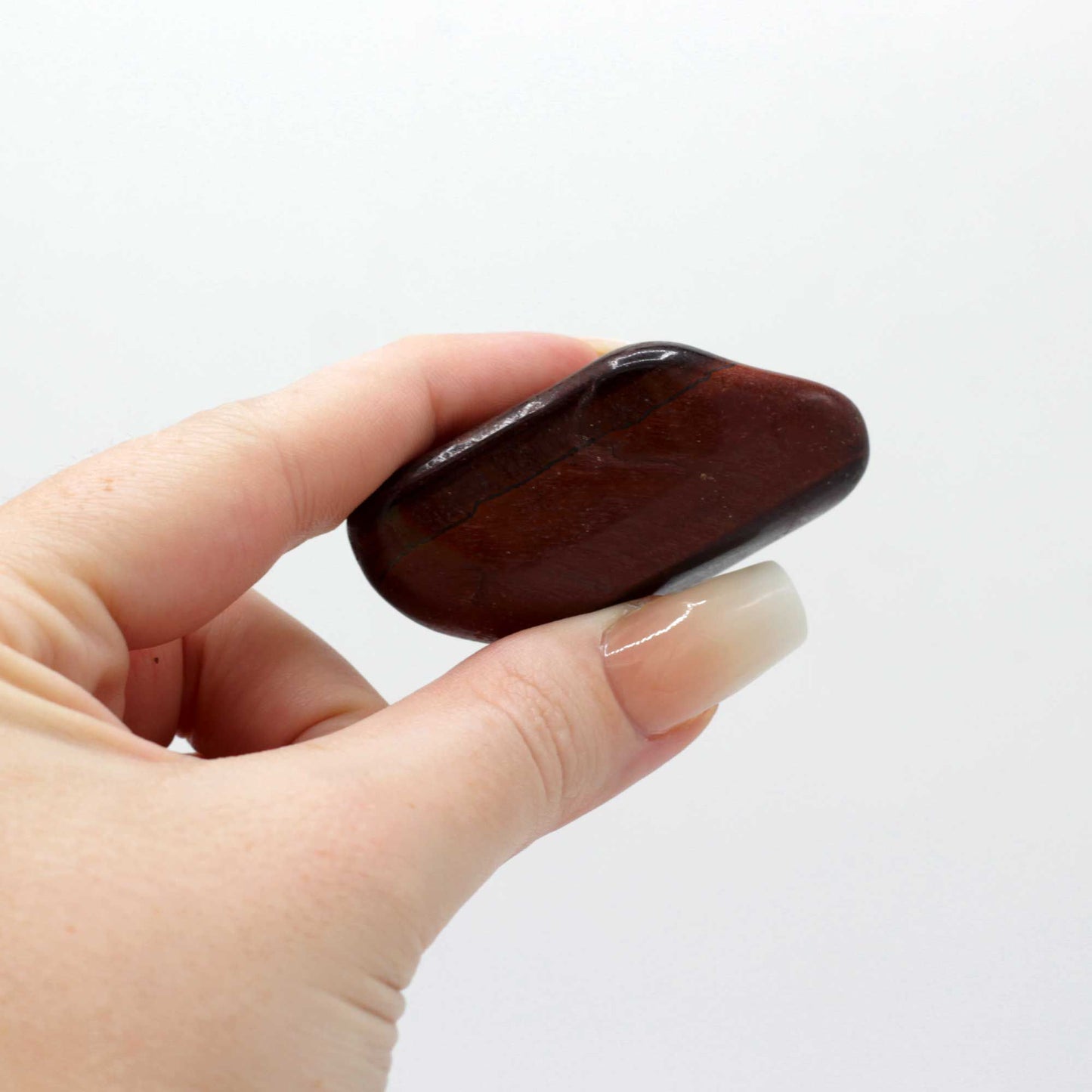 6 stk. Afrikansk rød tigerøje lommesten, 30 mm