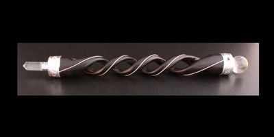 Spiraludskåret Healerstav i Naturtræ