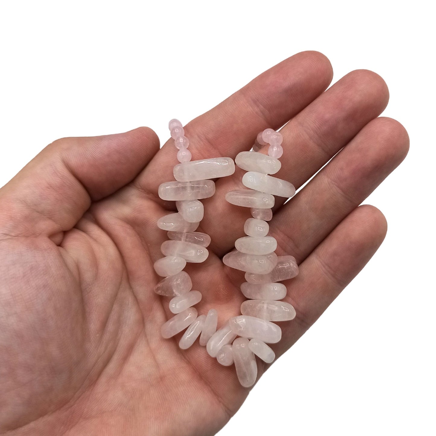 Longstone Rosakvarts Halskæde