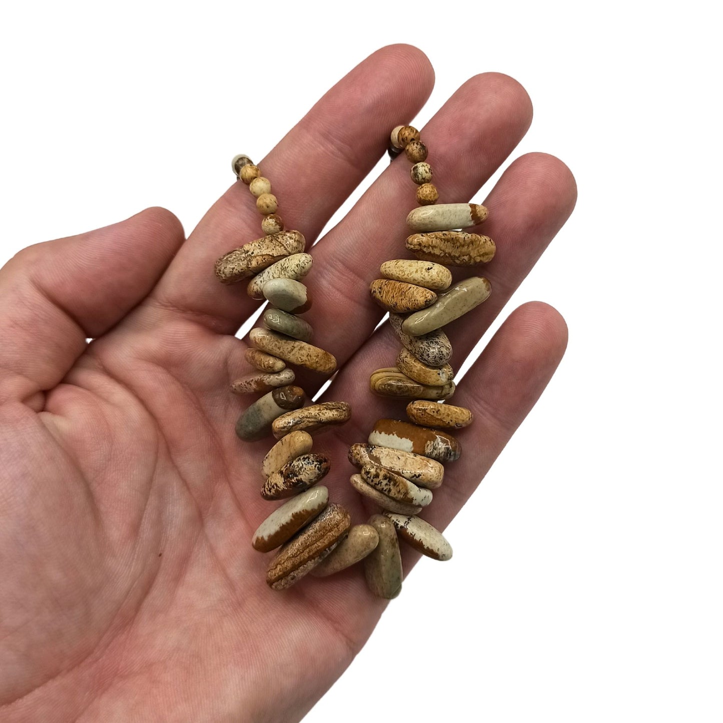 Longstone halskæde med kortsten