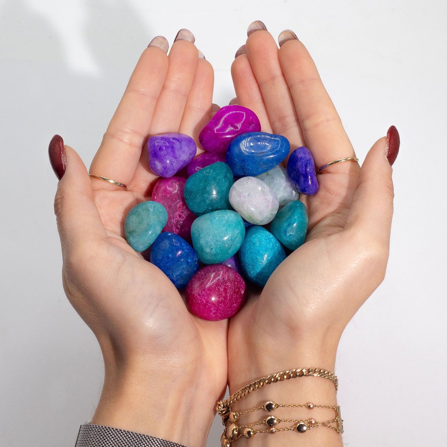 Blandet Crackle-kvarts 1 kg (ca. 70 stk)