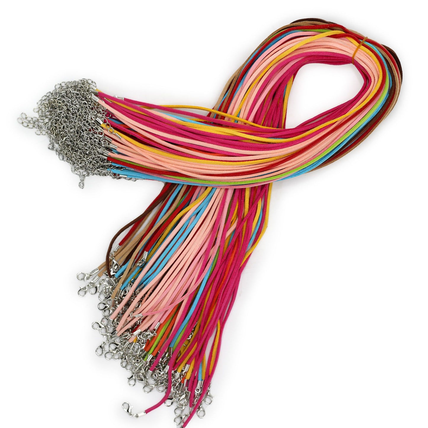 Vedhængssnore i imiteret ruskind, 2,5 mm x 55 cm - 10 farver