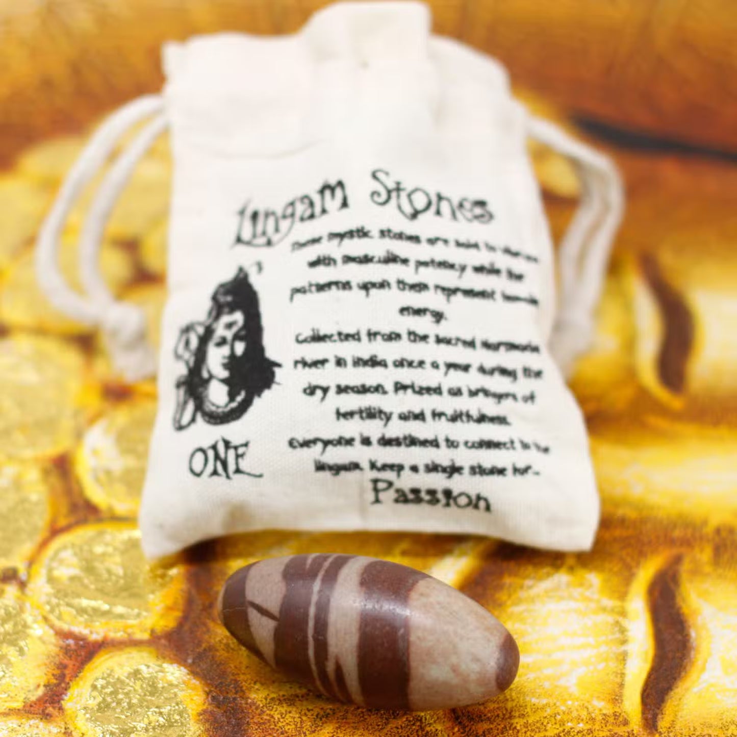 Shiva lingam-sten – 3" (ca. 7,6 cm) – 1 stk.
