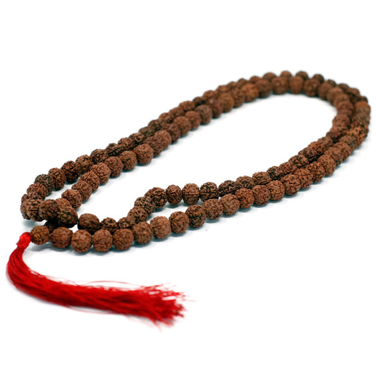 108 Rudraksha mala, brun