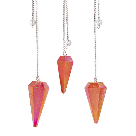 Aurora ferskenkvarts pendul, 4 cm