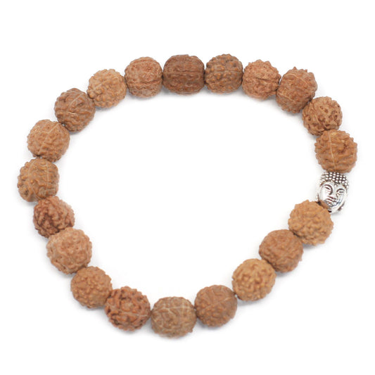 Rudraksha Buddha mala-armbånd