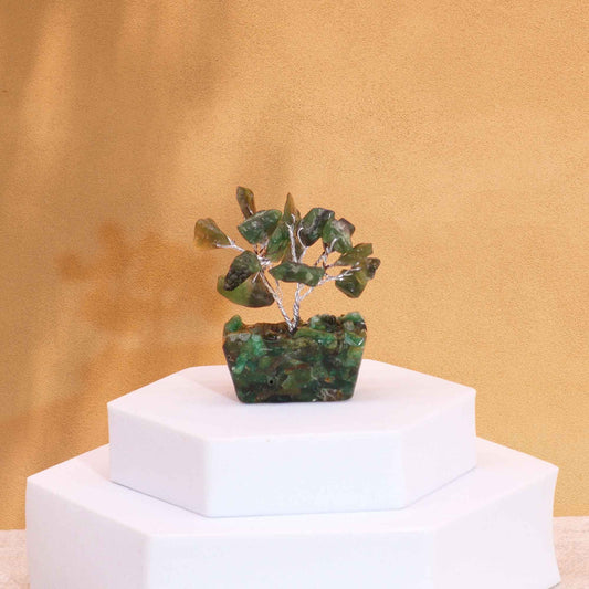 Mini krystaltre med orgonit og grøn aventurin (15 stk)