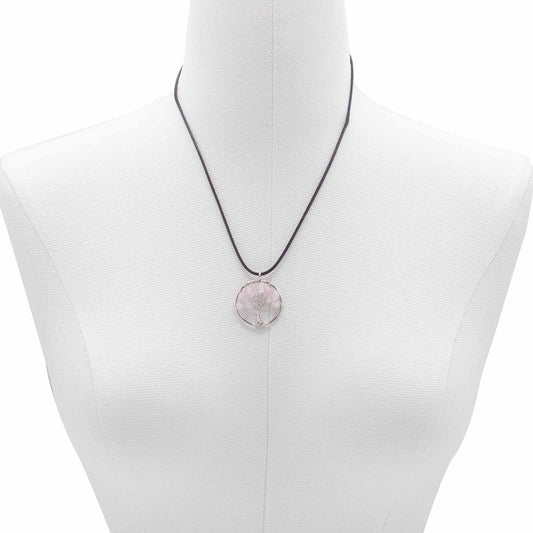 Livets Træ - Rosakvarts vedhæng