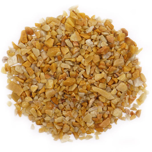 Citrin-chips, 1 kg – gyldne kvartskærver