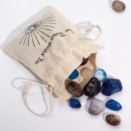 Blandet båndagat - 1 kg (ca. 70 sten)