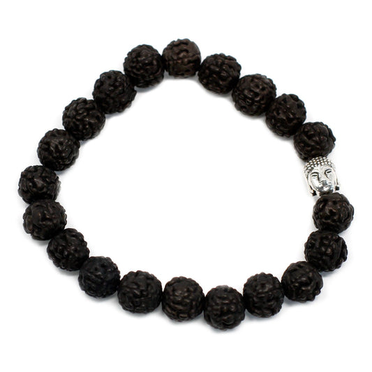 Rudraksha mala armbånd - mørk