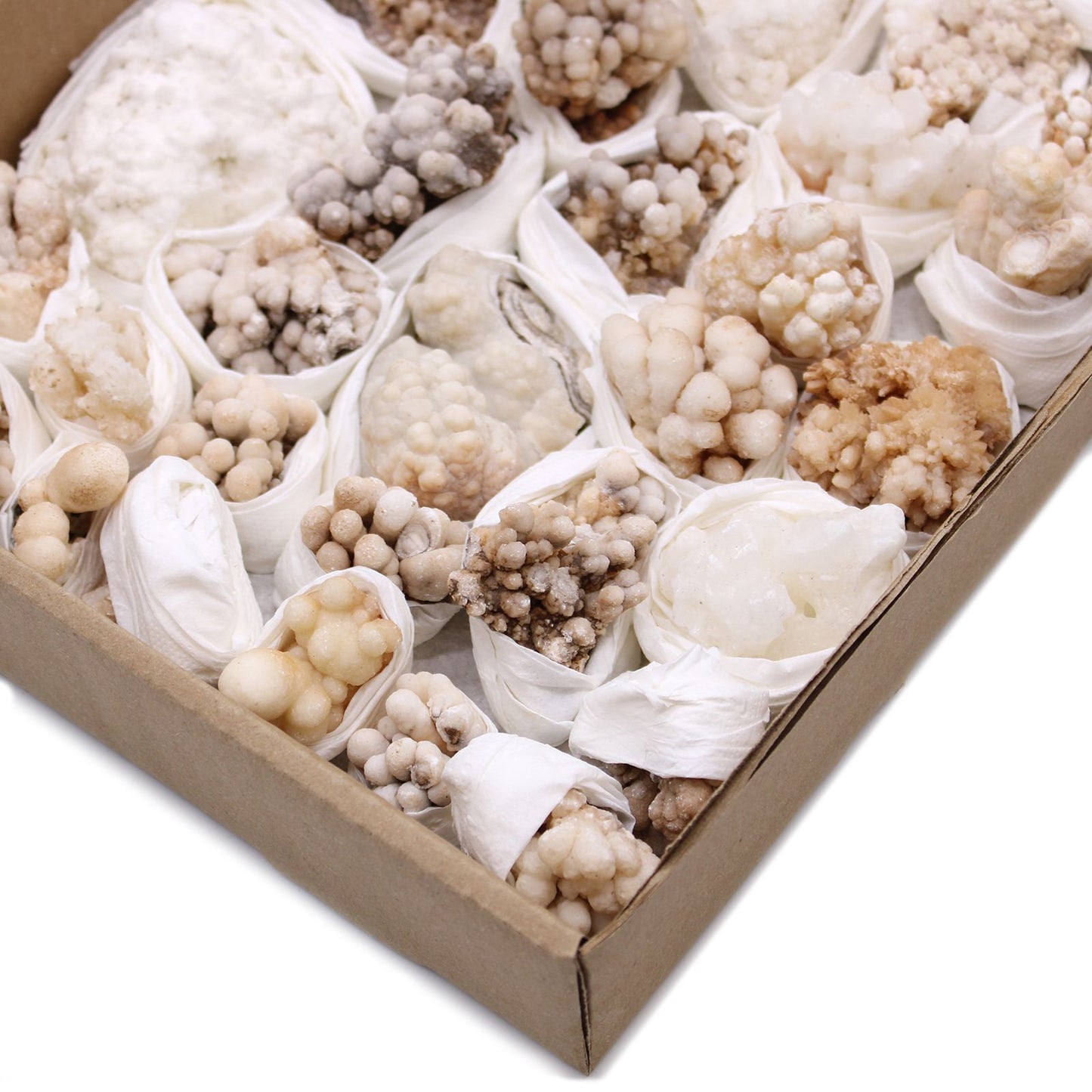 Blomstercalcit - sæt, ca. 20 råstykker