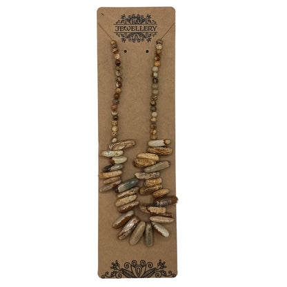 Longstone halskæde med kortsten