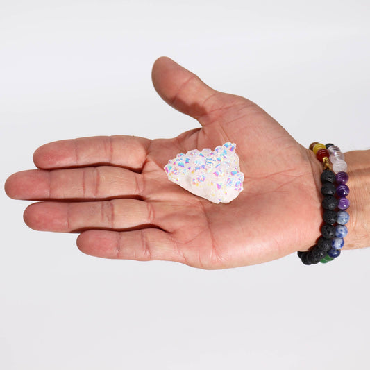 Angel (Aura) Quartz – Lille Bjergkrystal 40–65 g