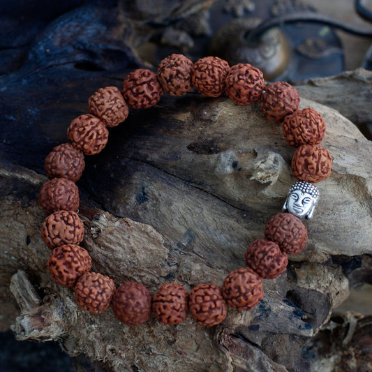 Rudraksha mala armbånd – Brun