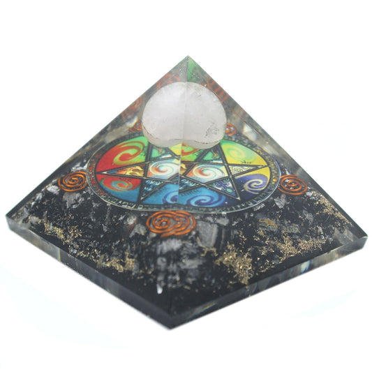 Orgonit pyramide – Midnight Pentagon – 70 mm